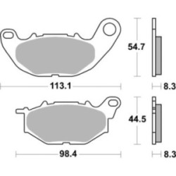 Plaquettes de frein BREMBO route métal fritté - 07YA52SA