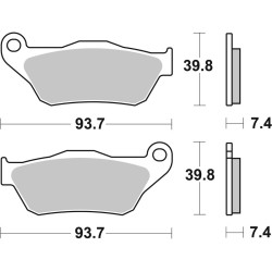 Plaquettes de frein BREMBO Scooter métal fritté - 07065XS