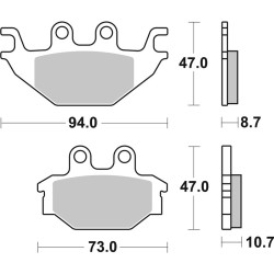Plaquettes de frein BREMBO route carbone céramique - 07GR5209