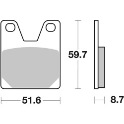 Plaquettes de frein BREMBO route métal fritté - 07YA38SP