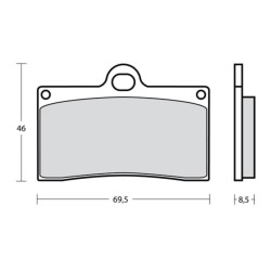 Plaquettes de frein BREMBO UPGRADE Type M538 Z04 - Racing